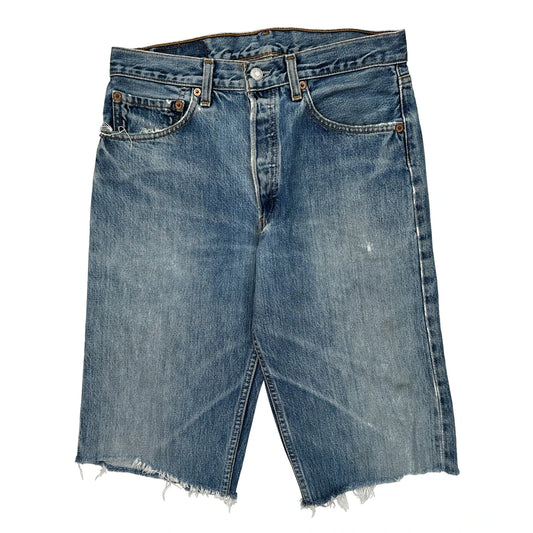 Levis Denim Shorts - 30W 12L Blue Denim