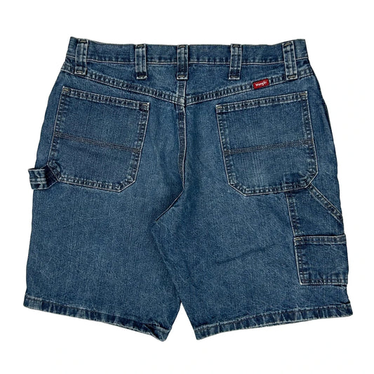 Wrangler Carpenter Shorts - 34W 9L Blue Cotton