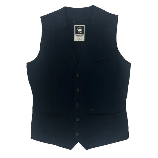 G-Star Waistcoat - Medium Navy Cotton