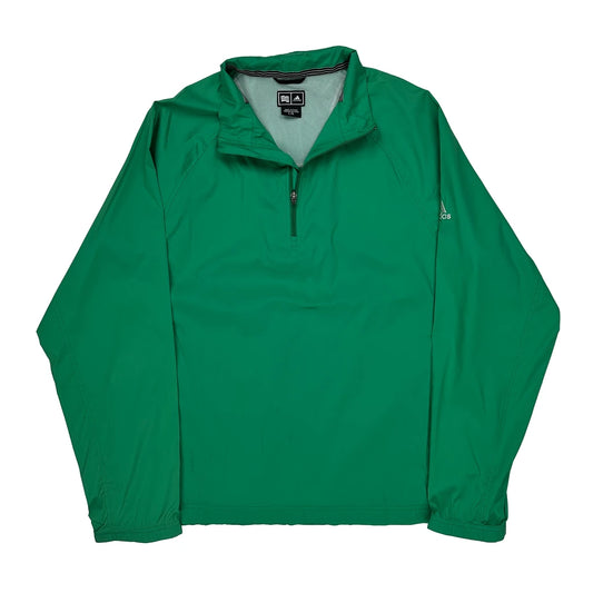 Adidas Windbreaker - Large Green Polyester