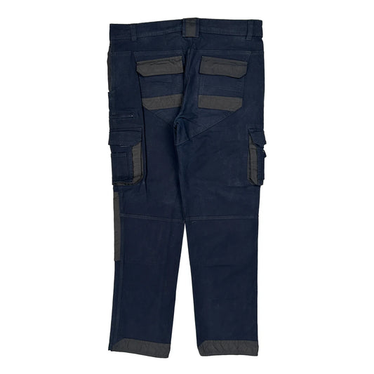 Unbranded Workwear Cargo Trousers - 38W 32L Navy Cotton