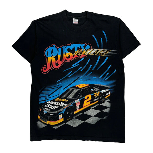 Rusty Wallace Fruit Of The Loom Nascar T-Shirt - XL Black Cotton