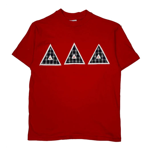 Hanes Single Stitch T-Shirt - Large Red Cotton