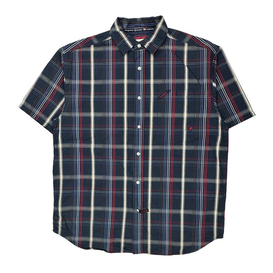 Ecko Unltd Checked Short Sleeve Shirt - Large White Cotton