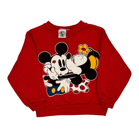 Age 8 Mickey & Co. Cartoon Sweatshirt - Medium Red Cotton