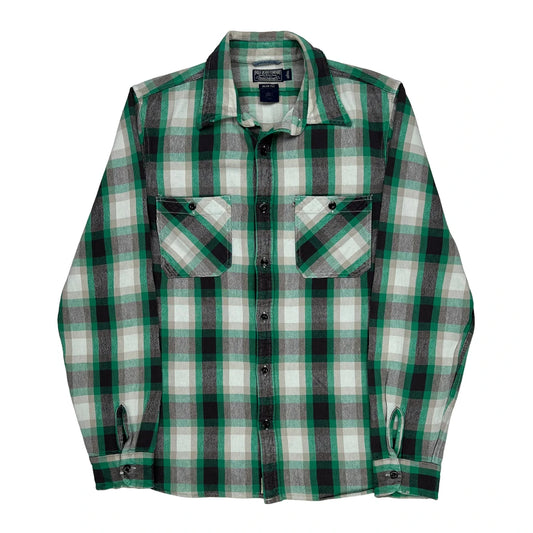 Ralph Lauren Checked Flannel Shirt - Large Black Cotton