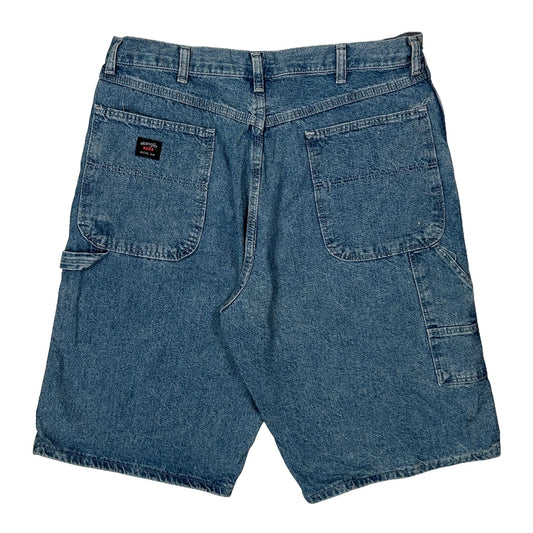 Wrangler Cargo Denim Shorts - 34W 10L Blue Denim