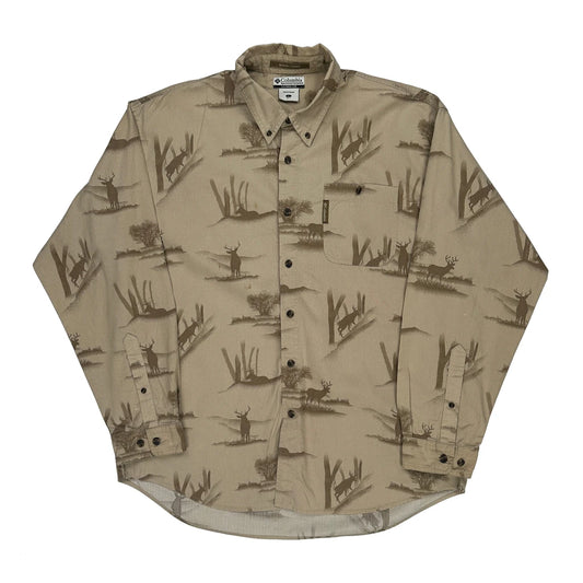 Columbia Shirt - Large Beige Cotton