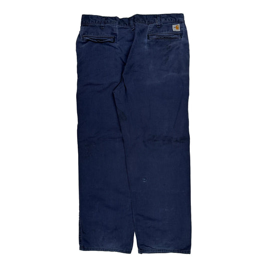 Carhartt Trousers - 33W 30L Blue Cotton