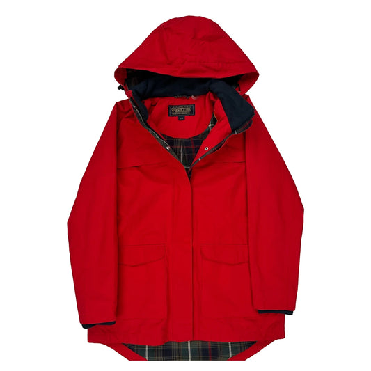 Pendleton Checked Parka - Large Red Cotton