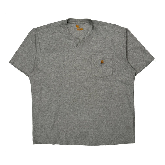 Carhartt T-Shirt - Large Grey Cotton