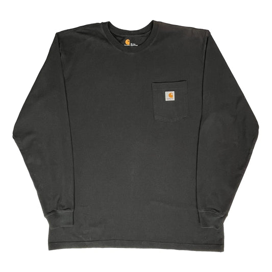 Carhartt Long Sleeve T-Shirt - XL Black Cotton