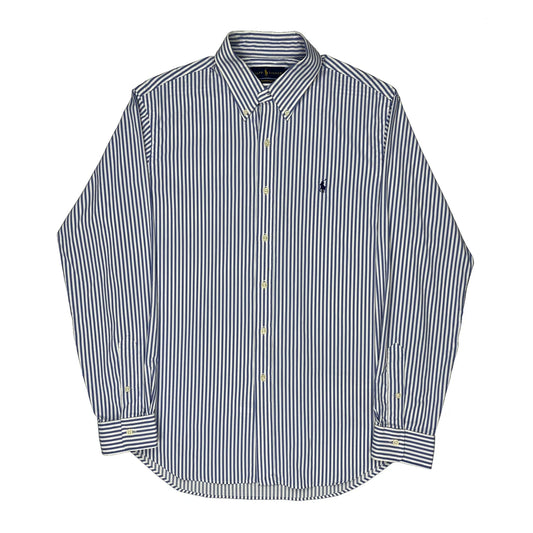 Ralph Lauren Striped Shirt - Large Blue Cotton