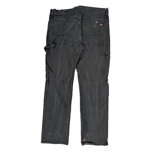 Dickies Carpenter Trousers - 36W 33L Black Cotton