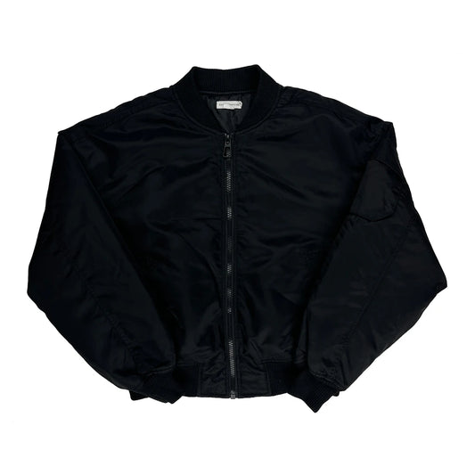 Vintage Good American Ma1 Bomber Jacket - Large Black Nylon