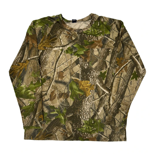 Unbranded Camo Long Sleeve T-Shirt - Large Camo Cotton Blend