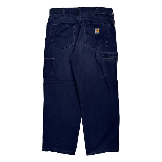 Carhartt Carpenter Trousers - 33W 28L Blue Cotton