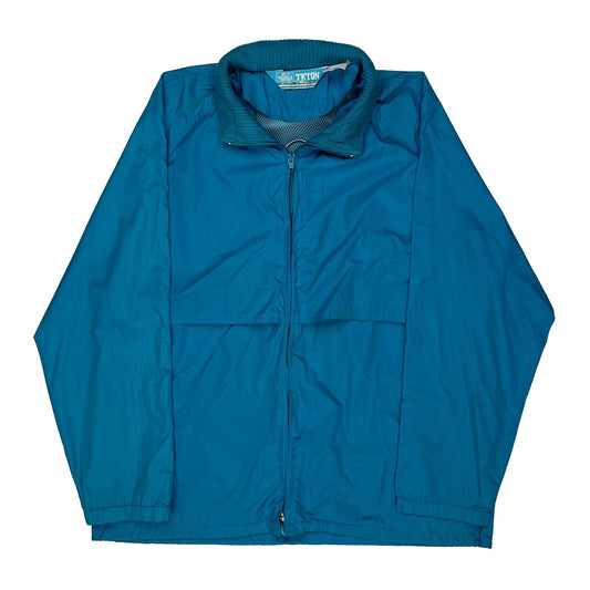 Woolrich Windbreaker - Large Blue Nylon