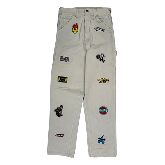 Stan Ray Carpenter Trousers - 28W UK 10 Cream Cotton