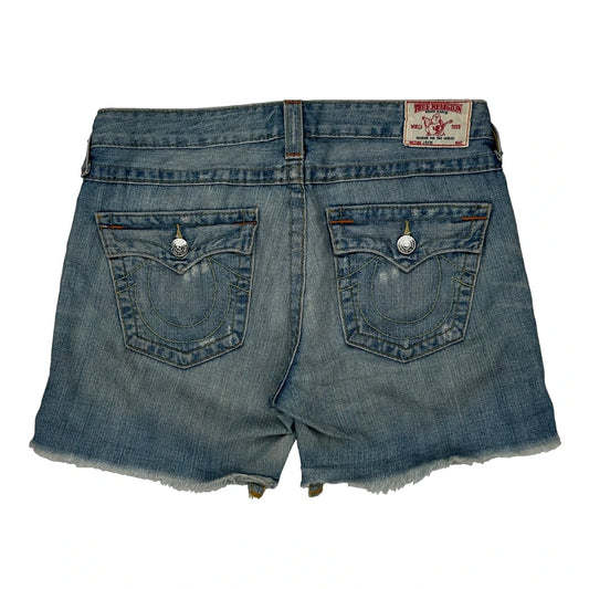 True Religion Denim Shorts - 34W US 8 Blue Denim