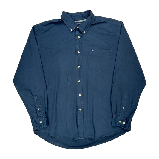 Vintage Tommy Hilfiger Shirt - XL Blue Cotton