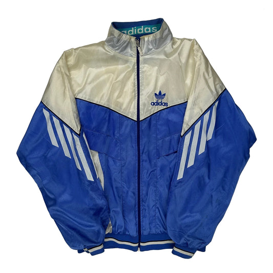 Adidas Graphic Track Jacket - Large White Polyester