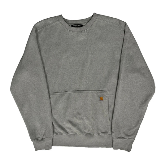 Carhartt Force Carhartt Sweatshirt - Large Grey Cotton Blend