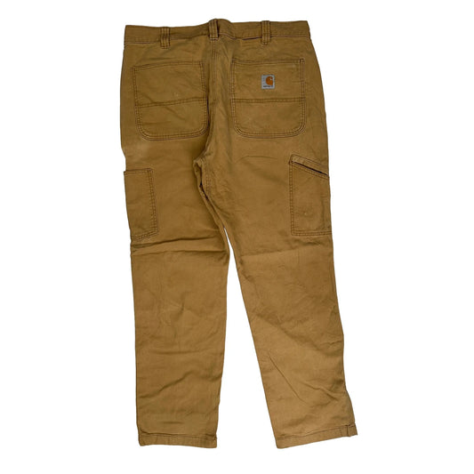 Vintage Carhartt Double Knee Carpenter Trousers - 36W 31L Khaki Cotton