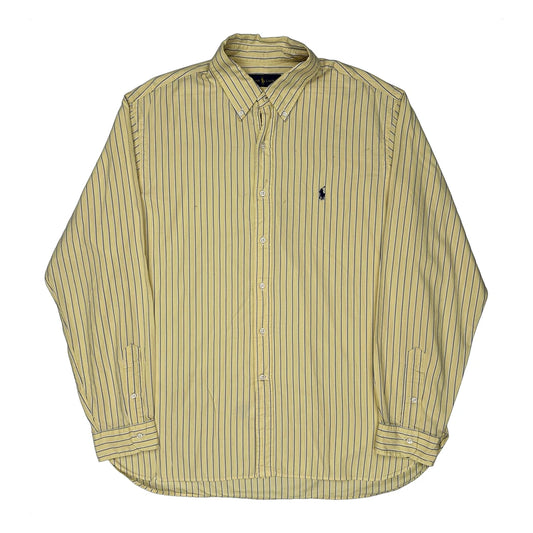 Ralph Lauren Striped Shirt - XL Yellow Cotton