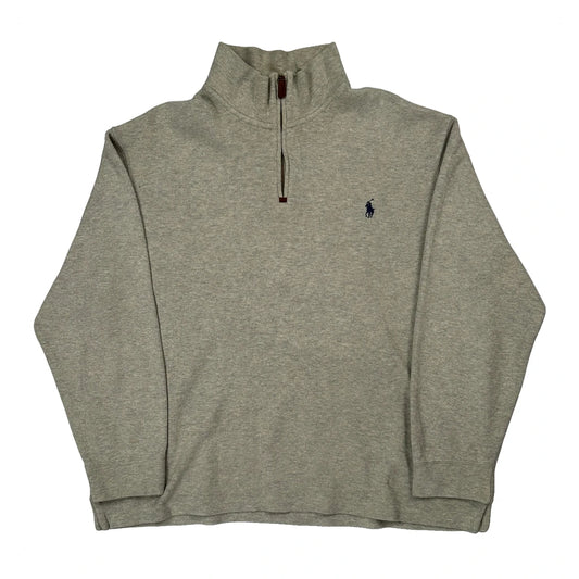 Polo By Ralph Lauren 1/4 Zip - XL Grey Cotton