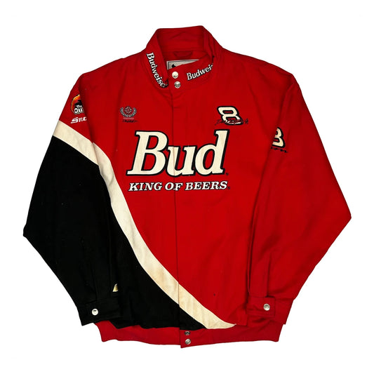 Budweiser Racing Chase Authentics Nascar Bomber Jacket - XL Red Cotton