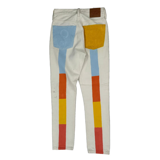 501 Levis Graphic Jeans - 26W UK 6 Multicoloured Cotton