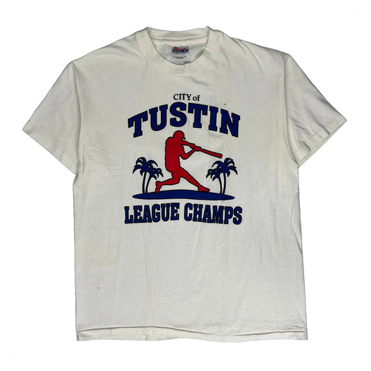 Hanes Graphic T-Shirt - Large White Cotton