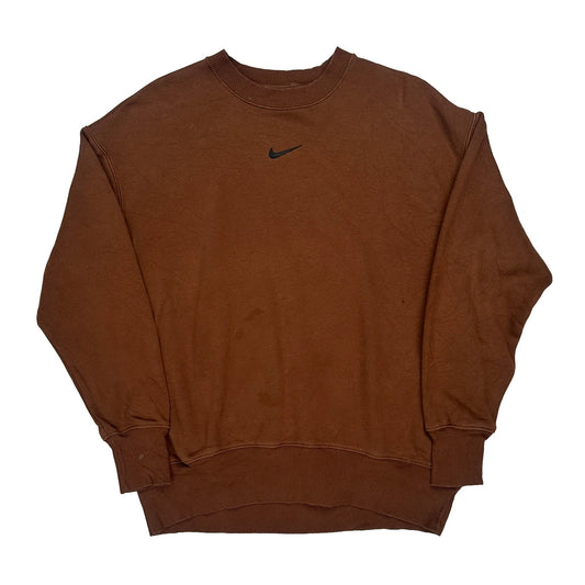 Nike Sweatshirt - Small Brown Cotton