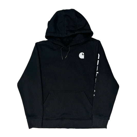 Carhartt Spellout Hoodie - XL Black Cotton Blend