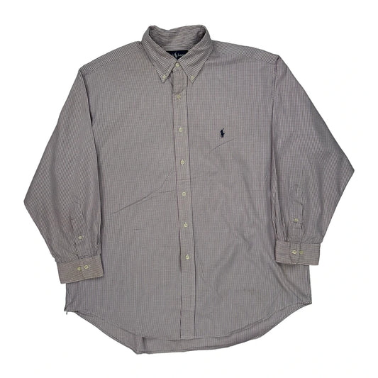 Ralph Lauren Checked Shirt - XL Purple Cotton