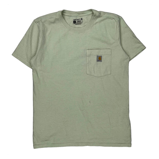 Carhartt T-Shirt - Small Green Cotton