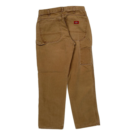 Dickies Carpenter Trousers - 30W 31L Brown Cotton