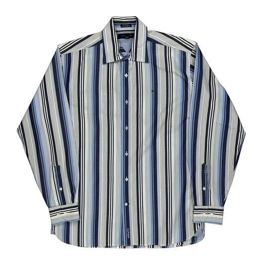 Tommy Hilfiger Striped Shirt - Small White Cotton