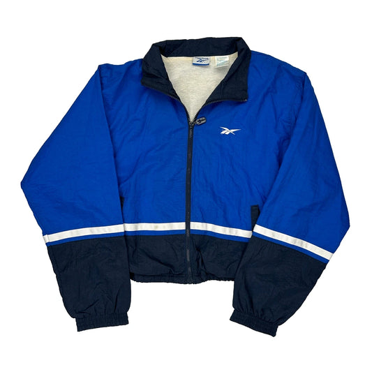 Reebok Windbreaker - Large Blue Nylon