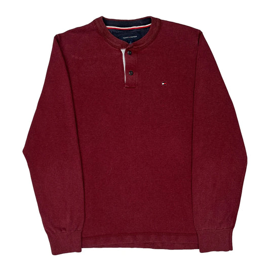 Tommy Hilfiger Jumper - Medium Burgundy Cotton Blend