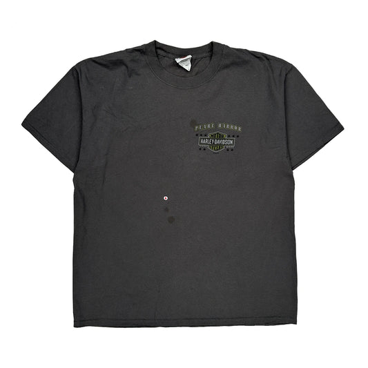 Pearl Harbor Harley Davidson Graphic T-Shirt - XL Grey Cotton