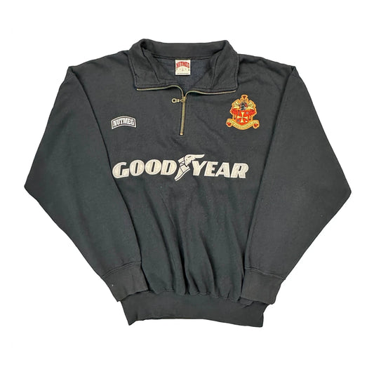 Nutmeg Collared 1/4 Zip - XL Black Cotton Blend