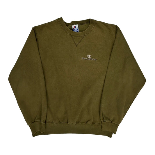 Champion Sweatshirt - Large Green Cotton