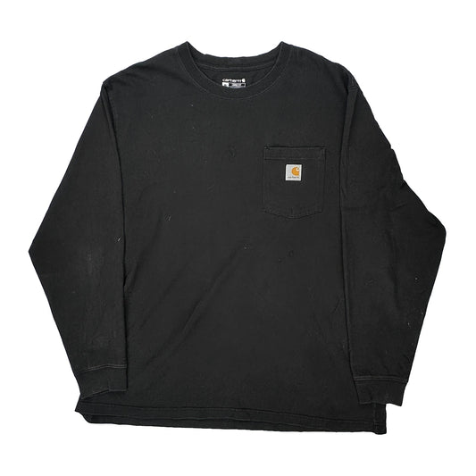 Carhartt Long Sleeve T-Shirt - XL Black Cotton