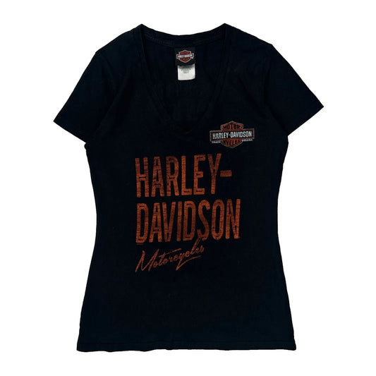 Vintage Motorcycles Harley Davidson T-Shirt - Small Black Cotton