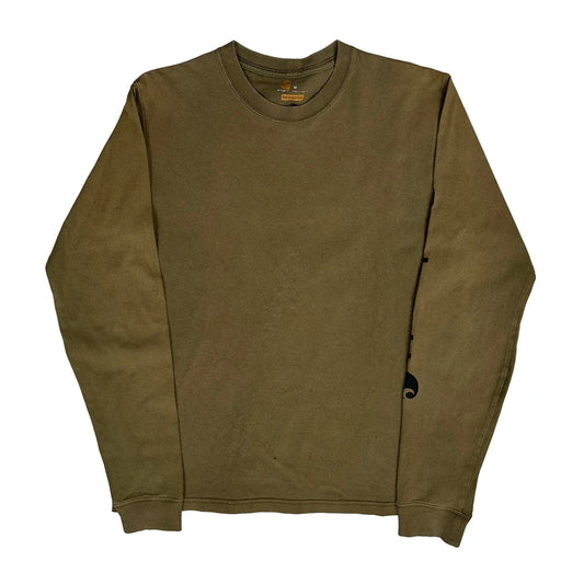 Vintage Carhartt Long Sleeve T-Shirt - Medium Brown Cotton