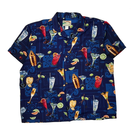 Paradise Found Graphic Hawaiian Shirt - 2XL Multicoloured Viscose