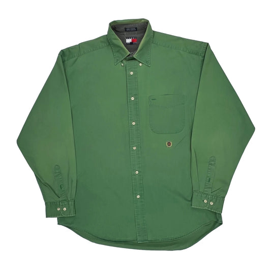 Tommy Hilfiger Shirt - Large Green Cotton