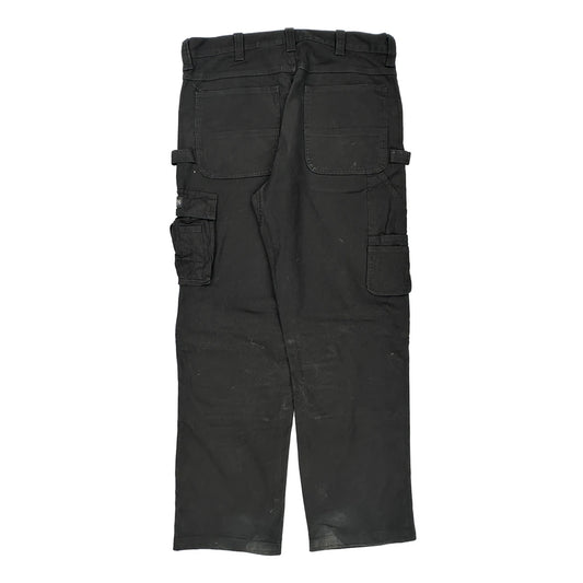 Unbranded Double Knee Cargo Trousers - 36W 32L Black Cotton